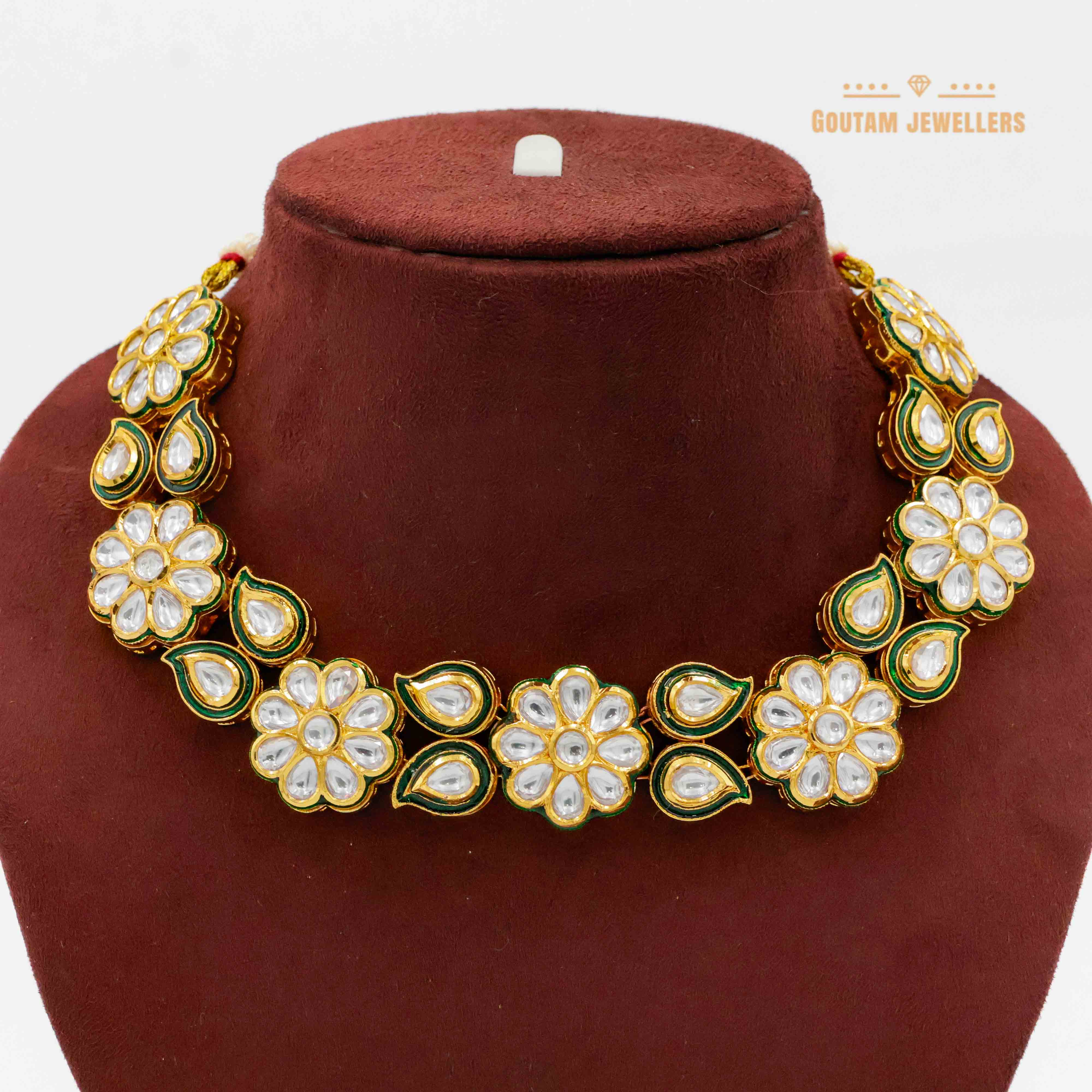 Flower Design Real Kundan Set