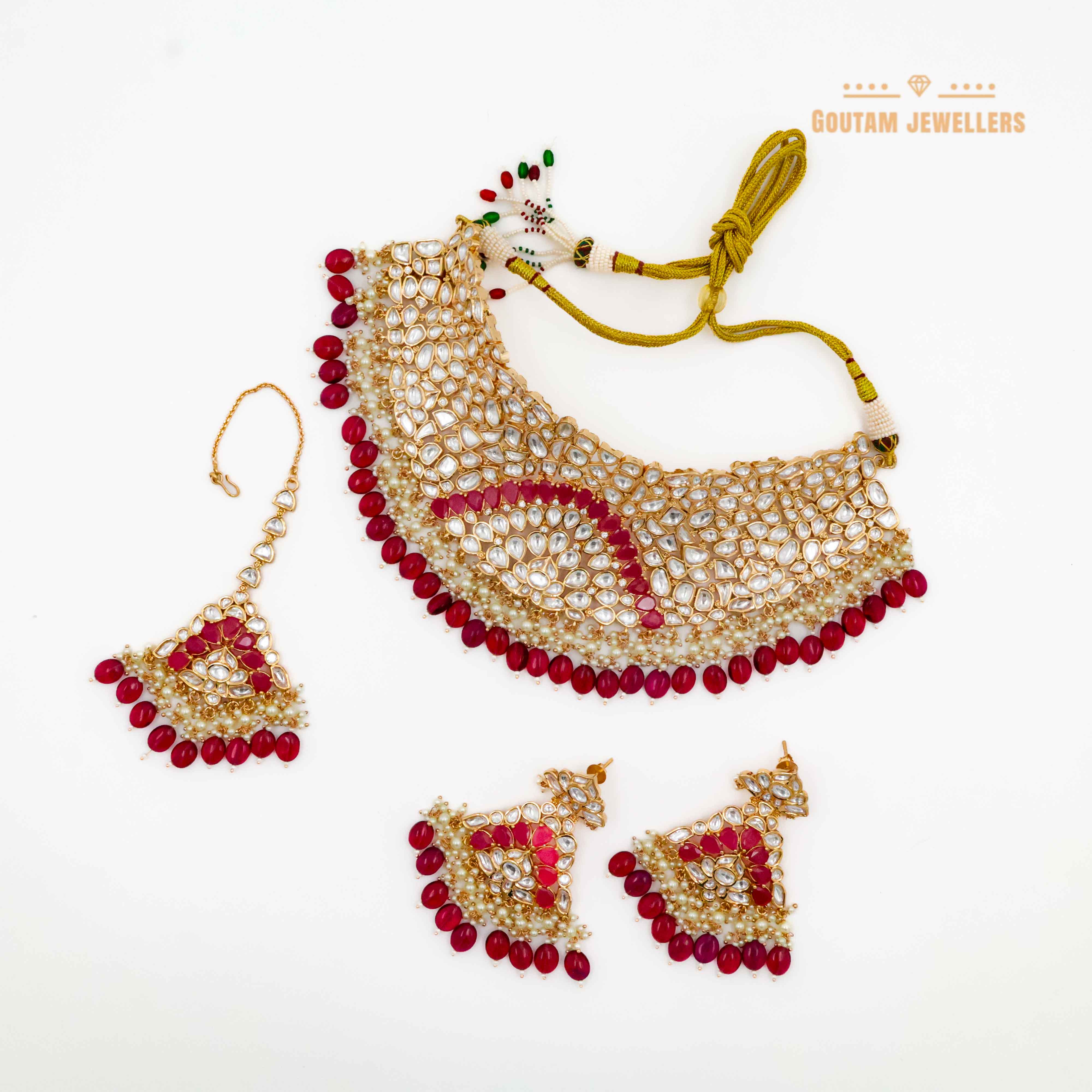 Premium Quality Polki Kundan Bridal Choker Set