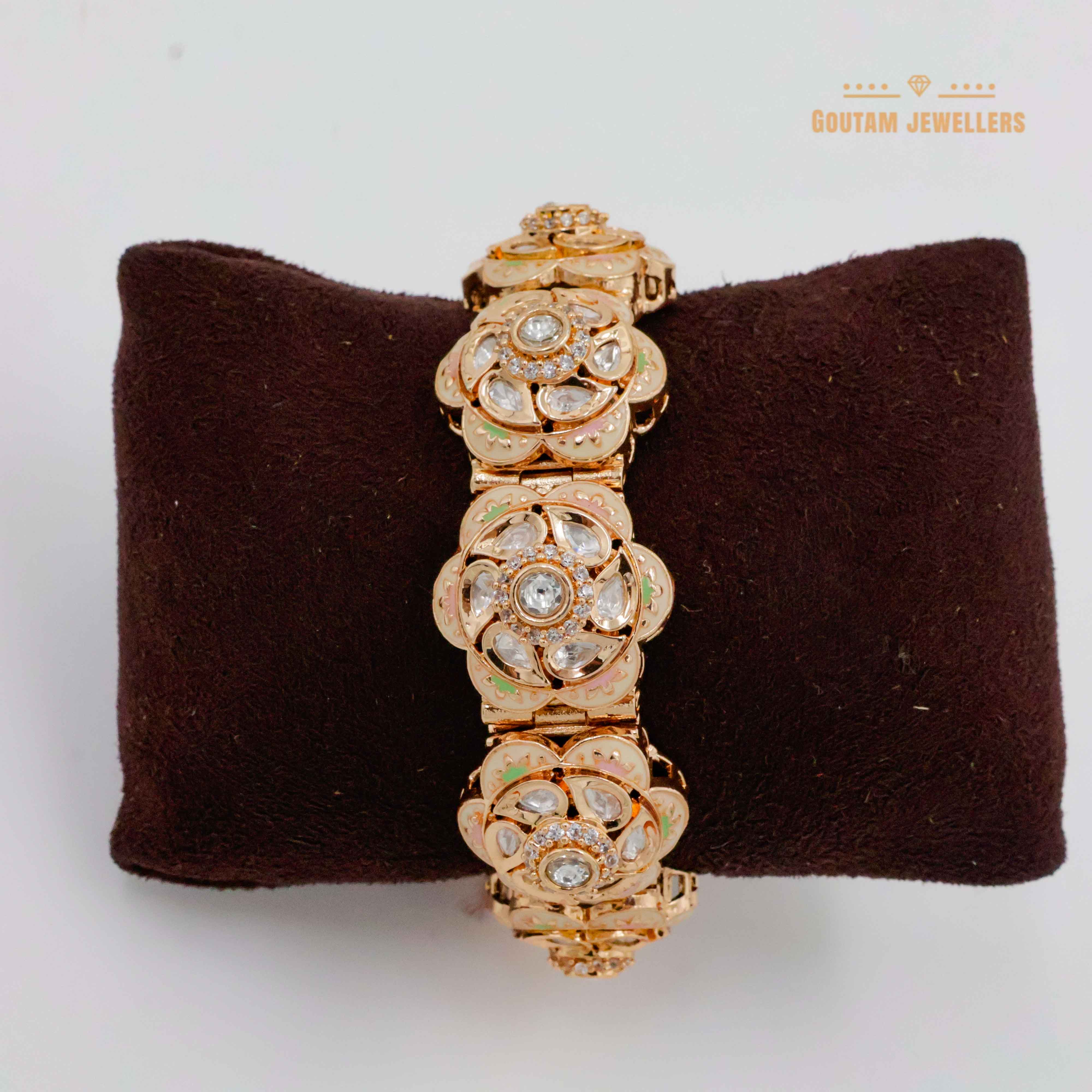 Ansul Leaf Shape Designer Polki Kundan Gajra