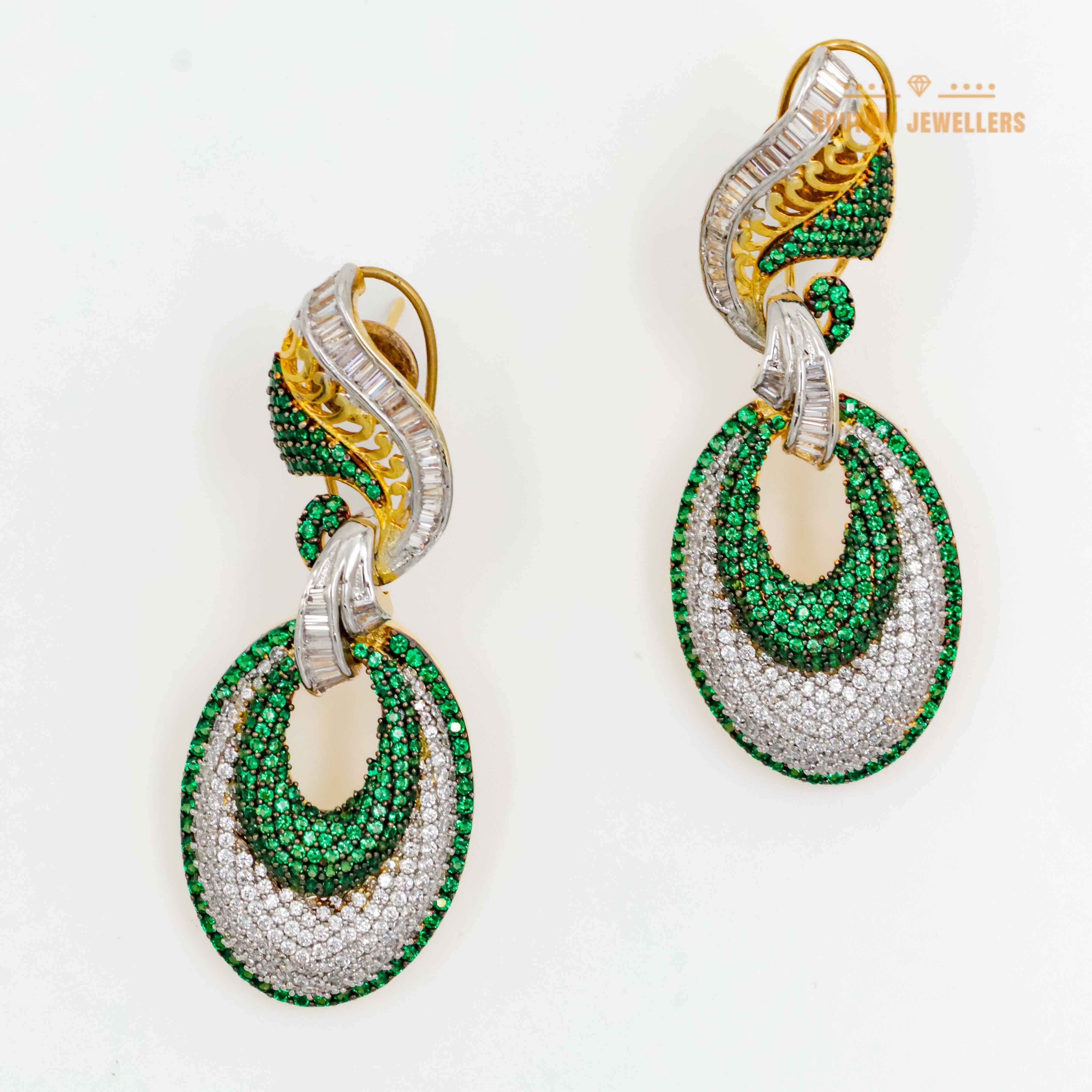 Gold Plated Fancy Cz Earrings