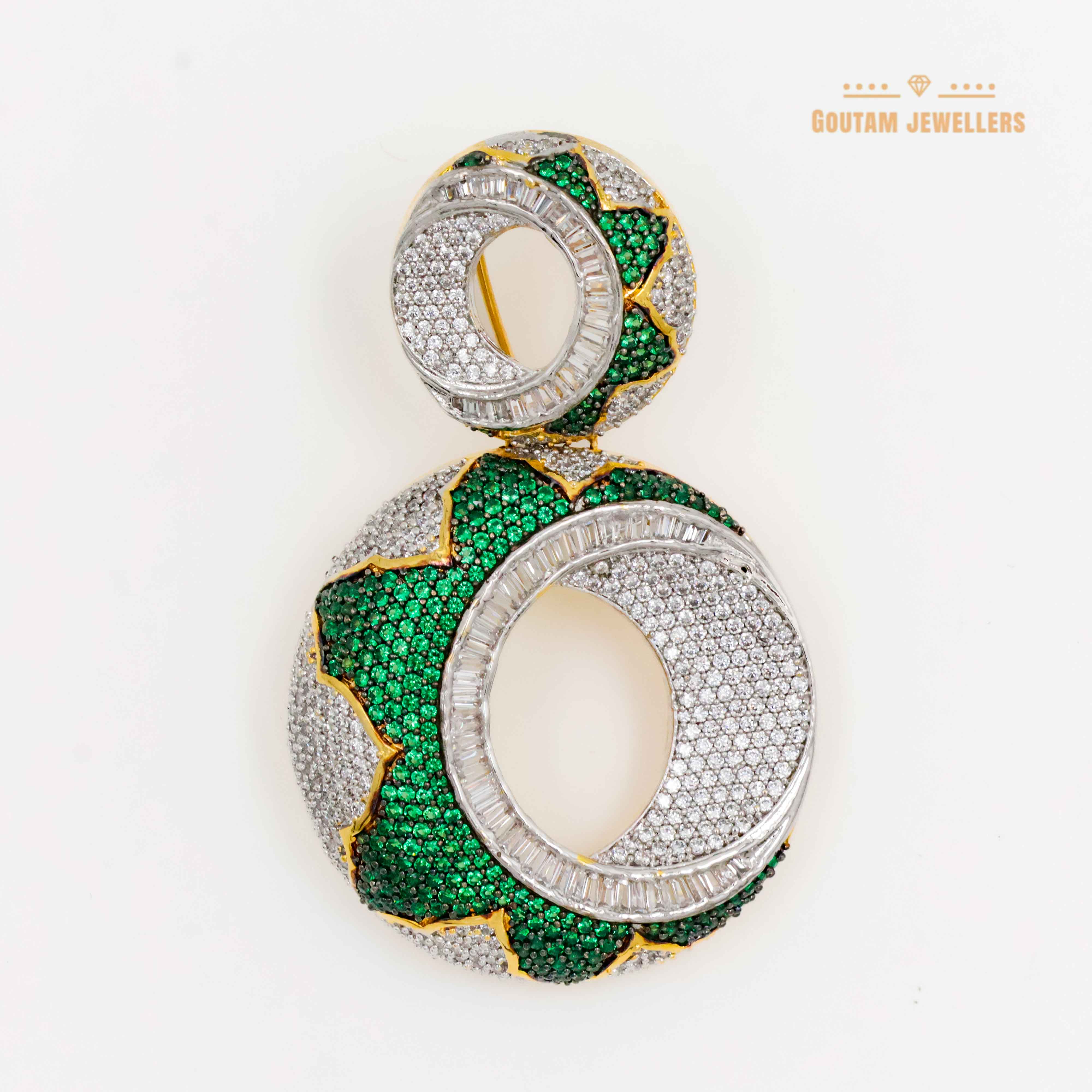 Goutam Jewellers By Ashok Rathod - Designer Gold Plated Fancy Cz Earrings