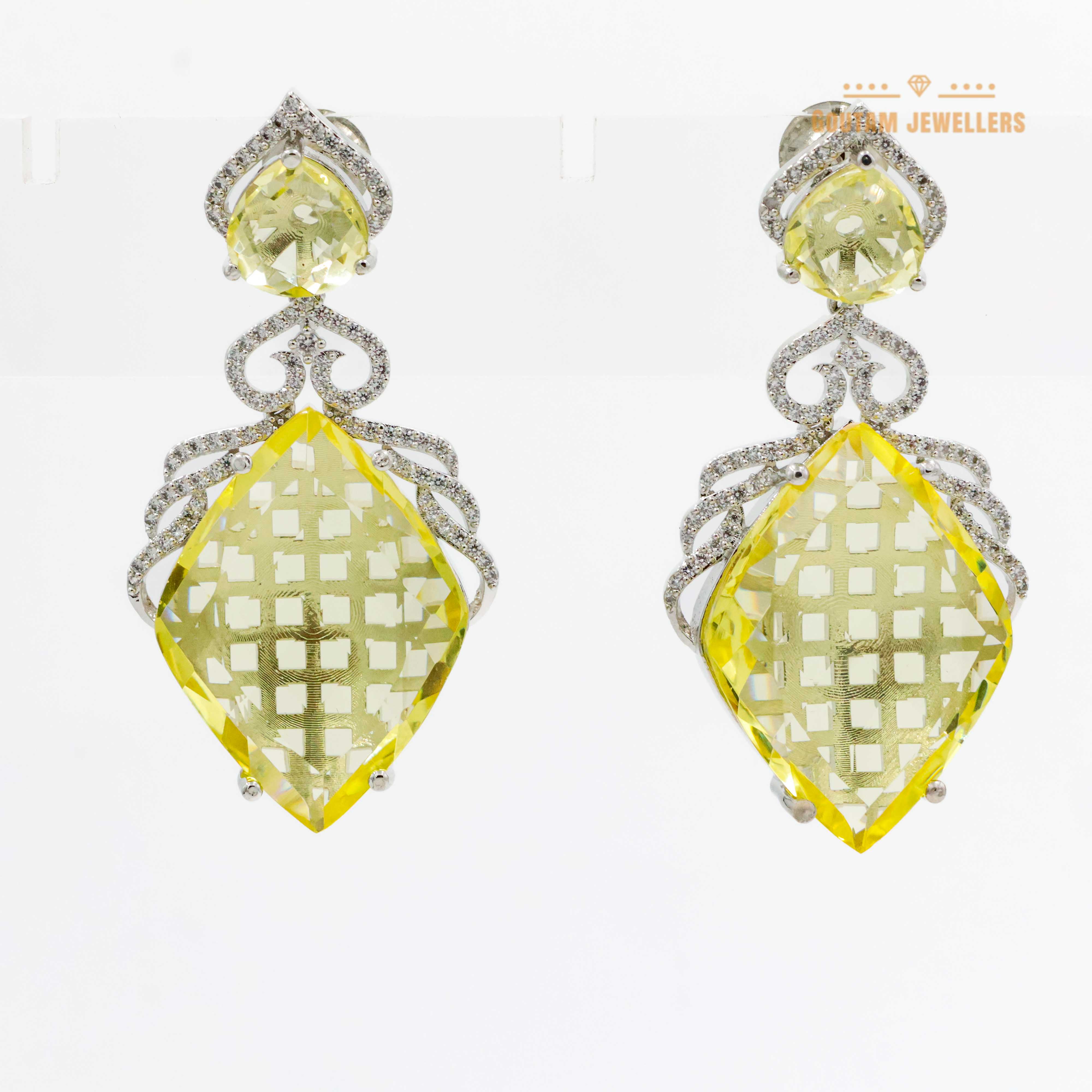Goutam Jewellers By Ashok Rathod - Onex Stones Fancy Cz Earrings