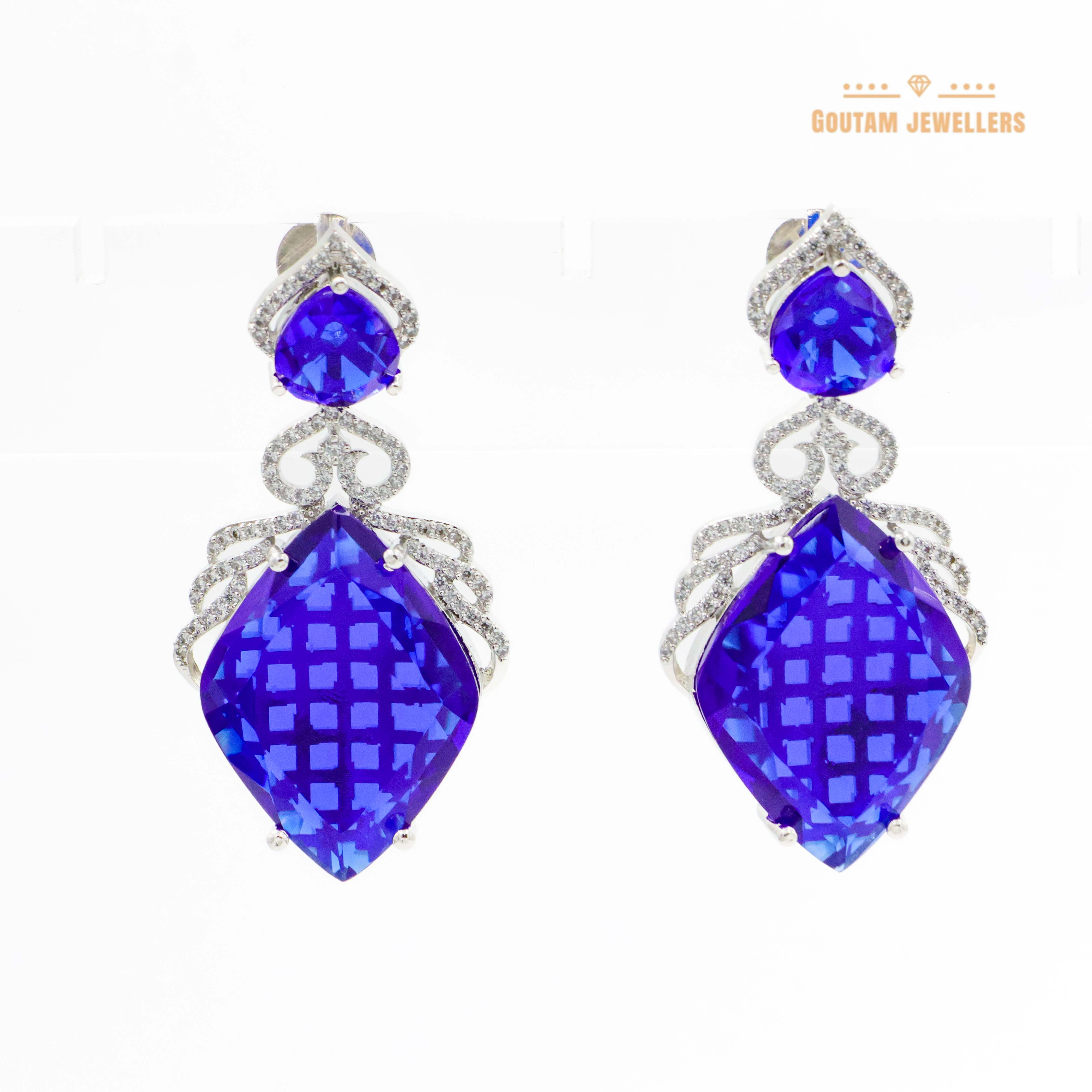 Goutam Jewellers By Ashok Rathod - Onex Stones Fancy Cz Earrings