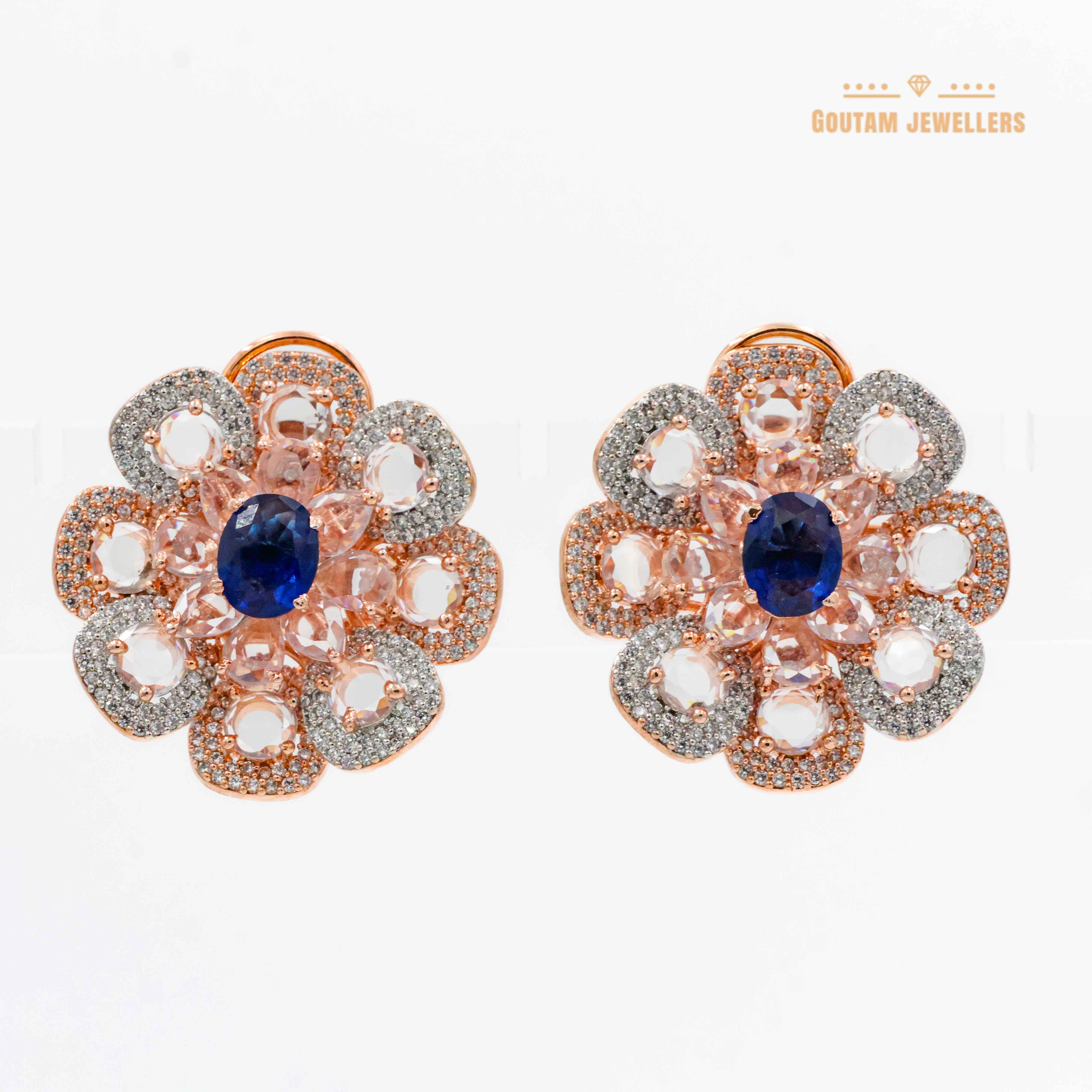 Goutam Jewellers By Ashok Rathod - Rose Gold Polish Cz Tops