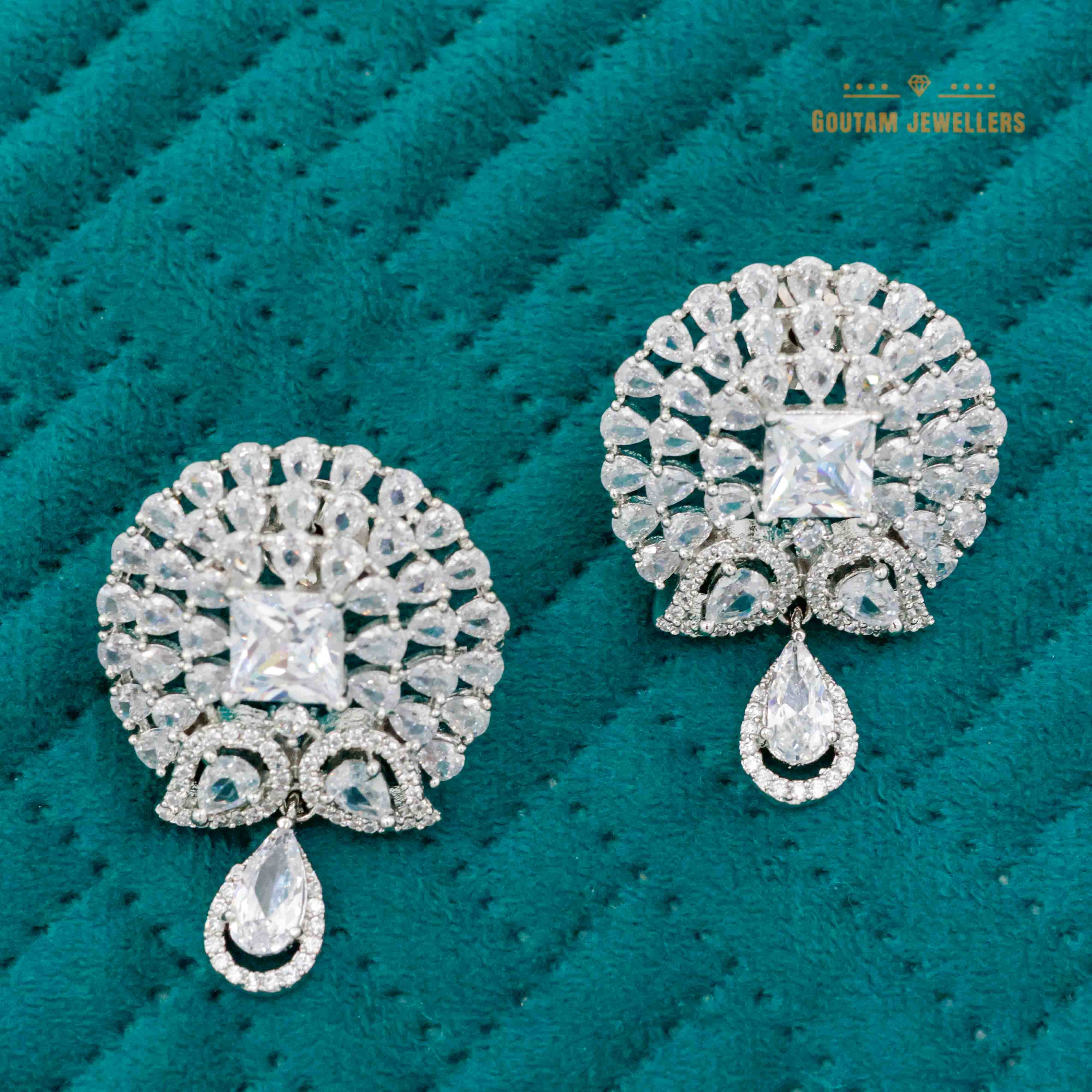 Goutam Jewellers By Ashok Rathod - Rhodium Polish Cz Fancy Tops