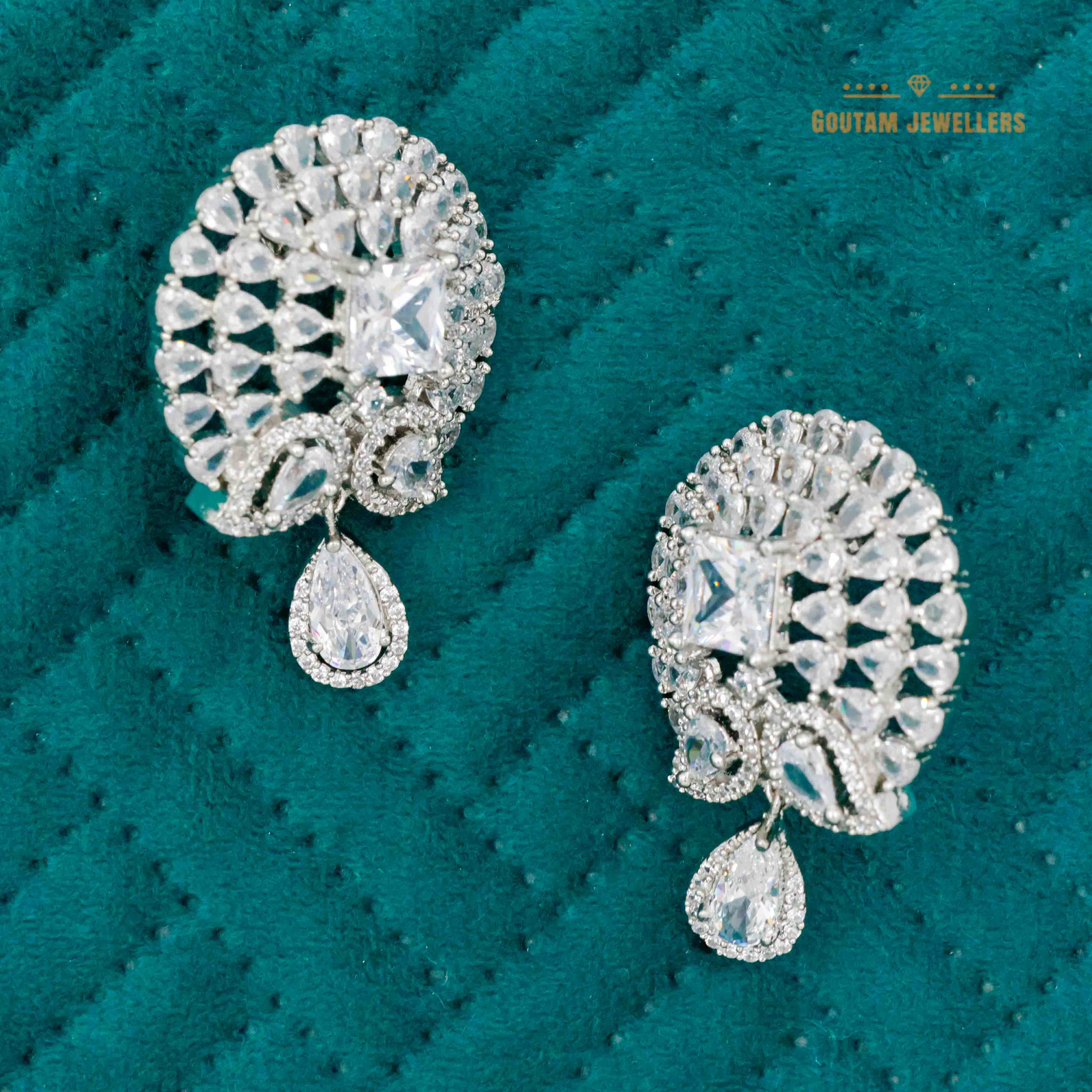 Goutam Jewellers By Ashok Rathod - Rhodium Polish Cz Fancy Tops