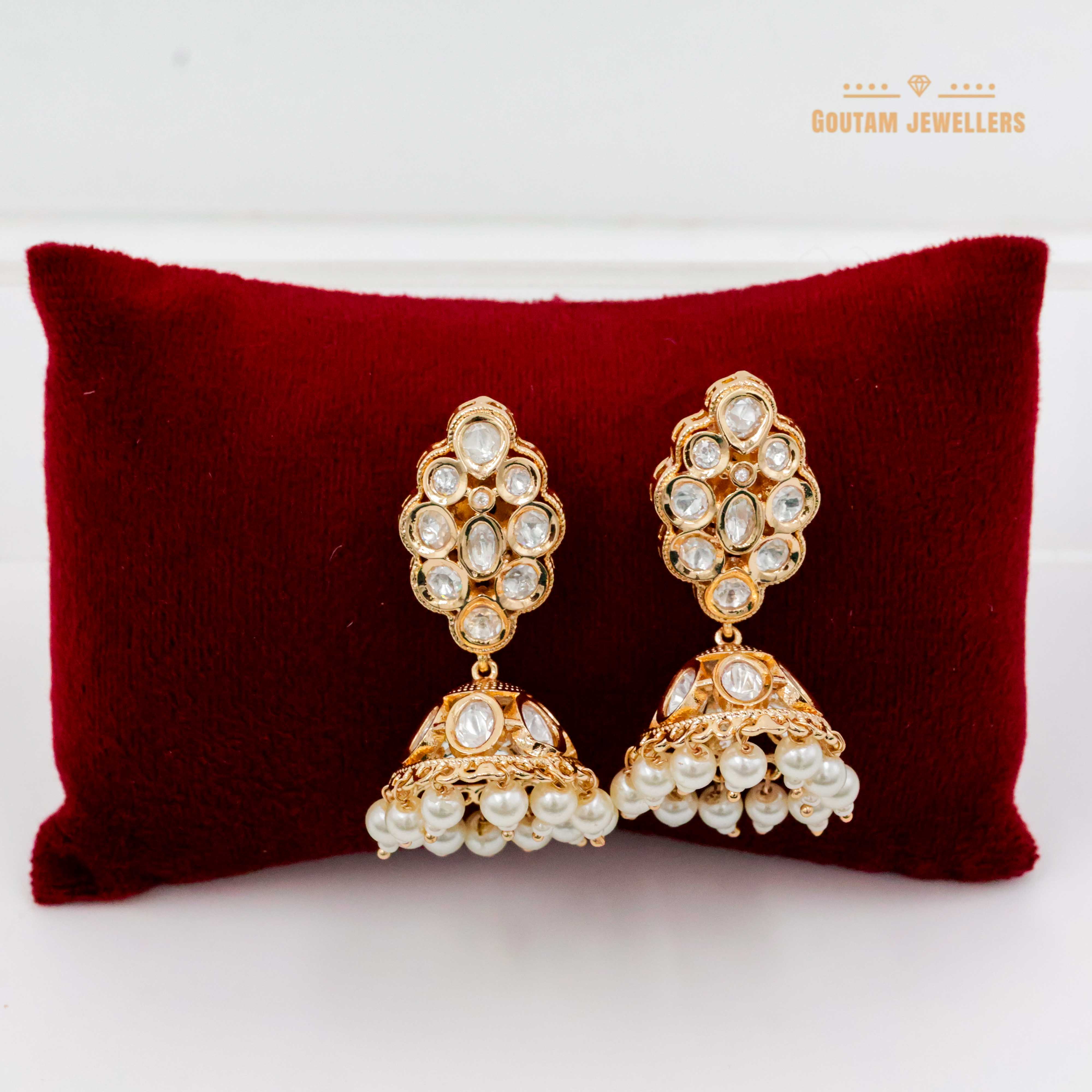 Goutam Jewellers By Ashok Rathod - Polki Kundan Jhumkas
