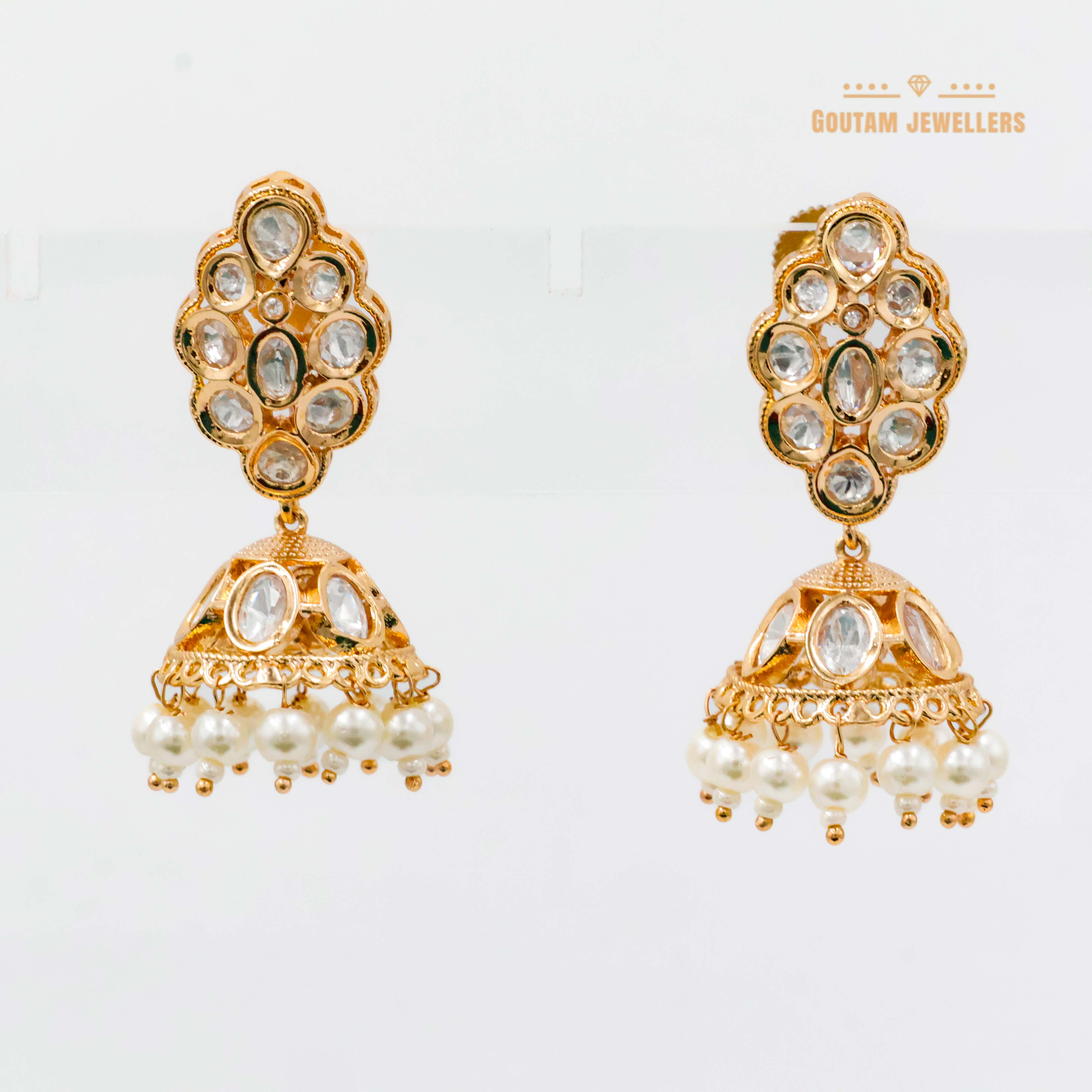Goutam Jewellers By Ashok Rathod - Polki Kundan Jhumkas