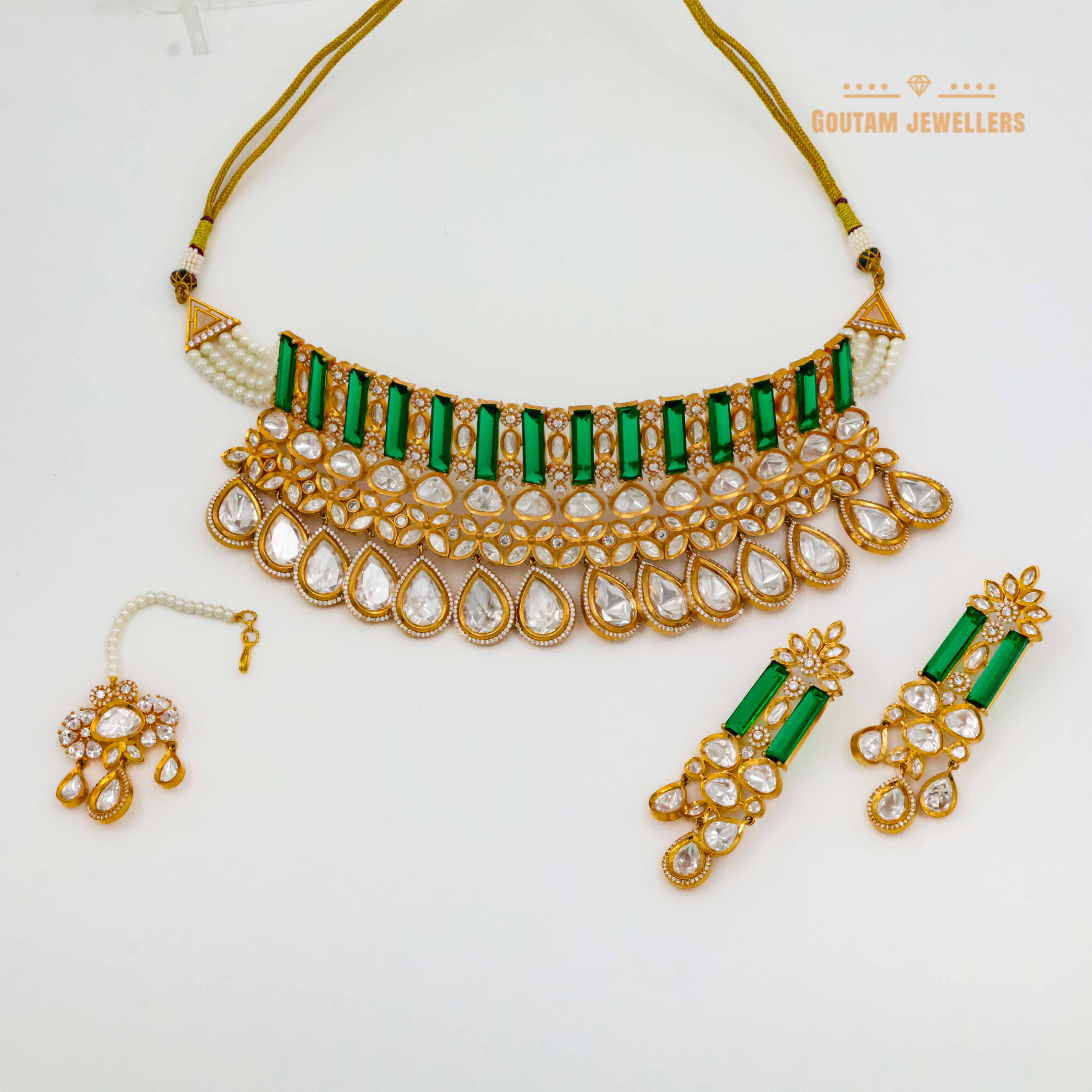 Chandira Bridal Polki Designer Choker Set
