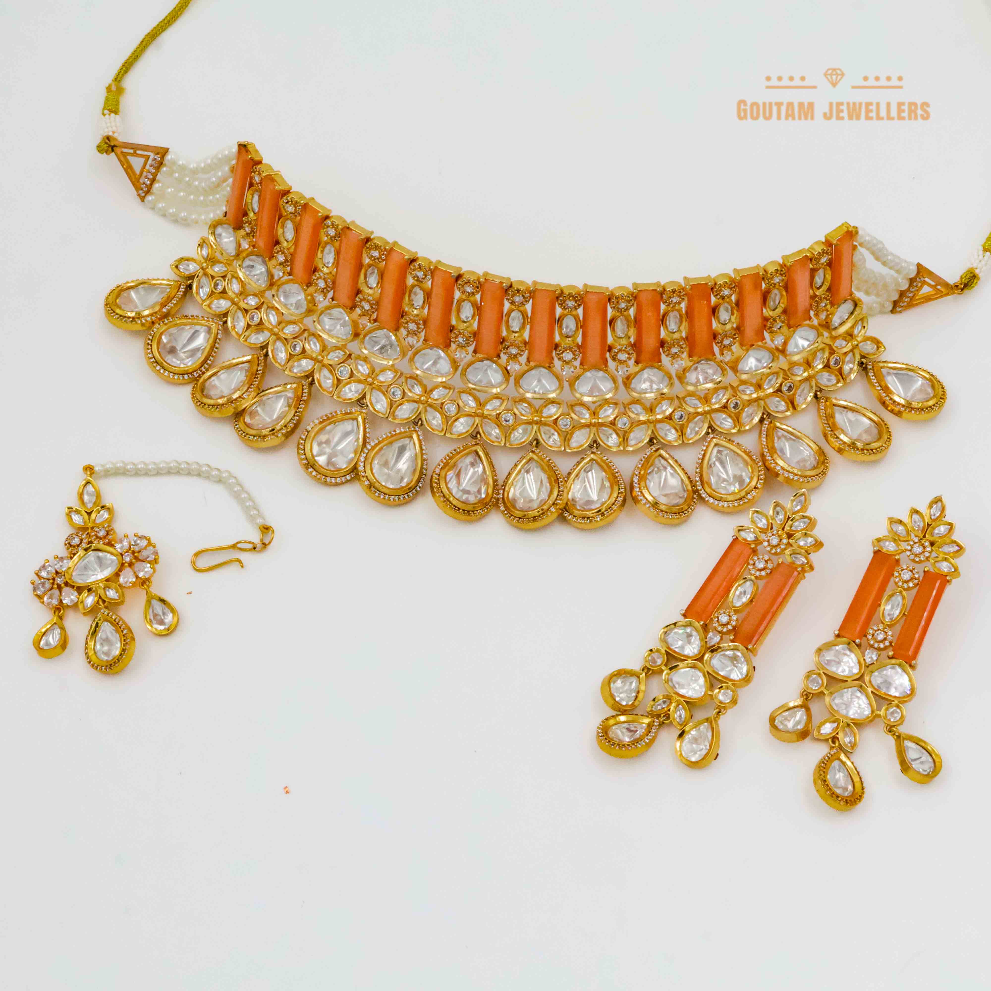 Chandira Bridal Polki Designer Choker Set
