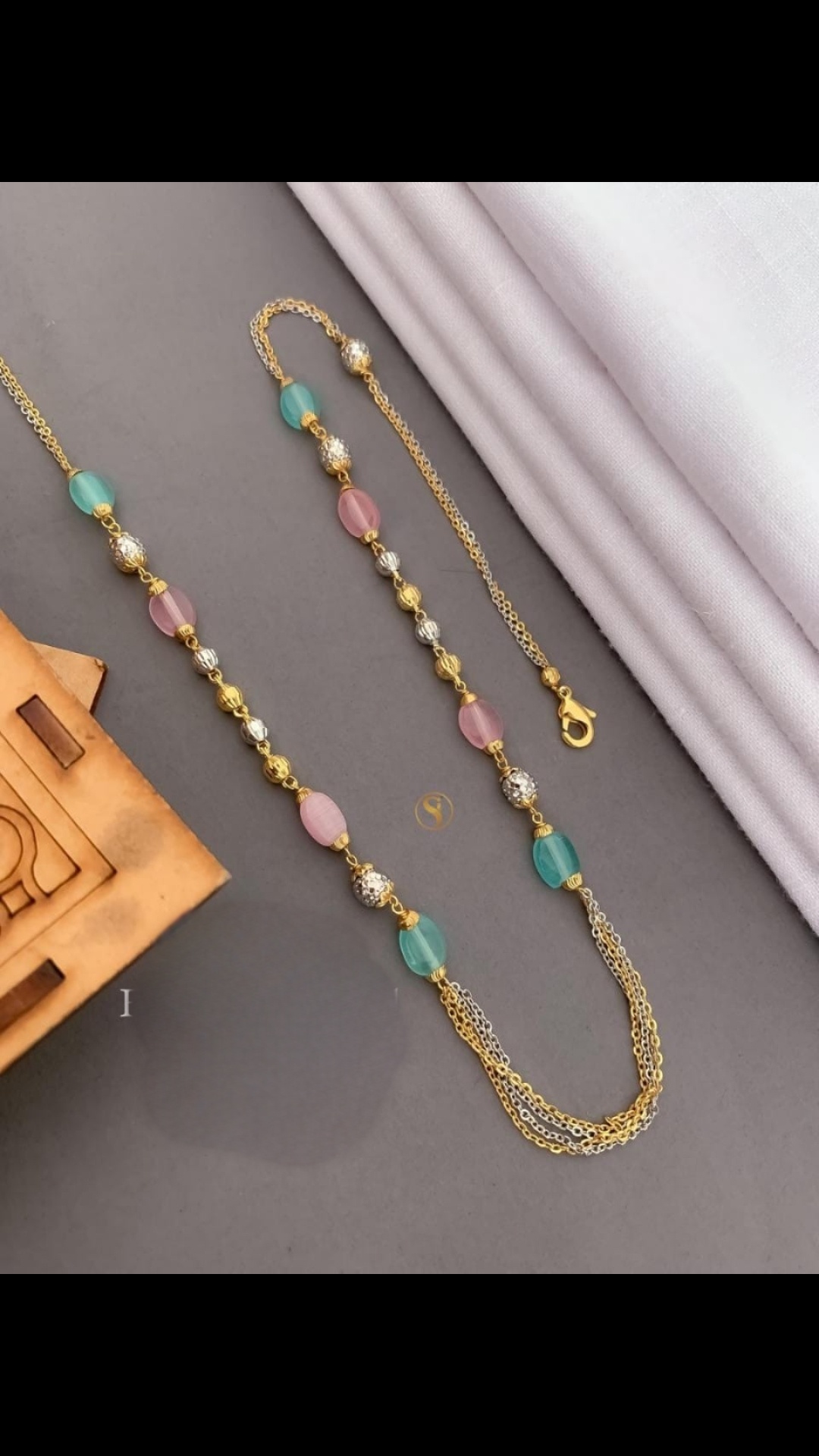 Goutam Jewellers By Ashok Rathod - Pastel Color Fancy Beads Mala