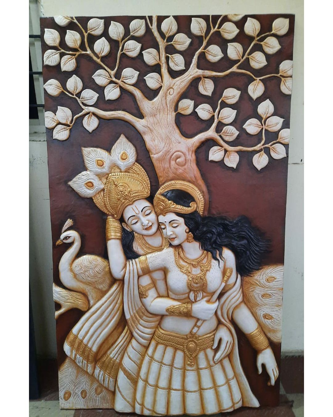 Order Kadamba Tree Standing Radha Krishna Mural online in Hyderabad
