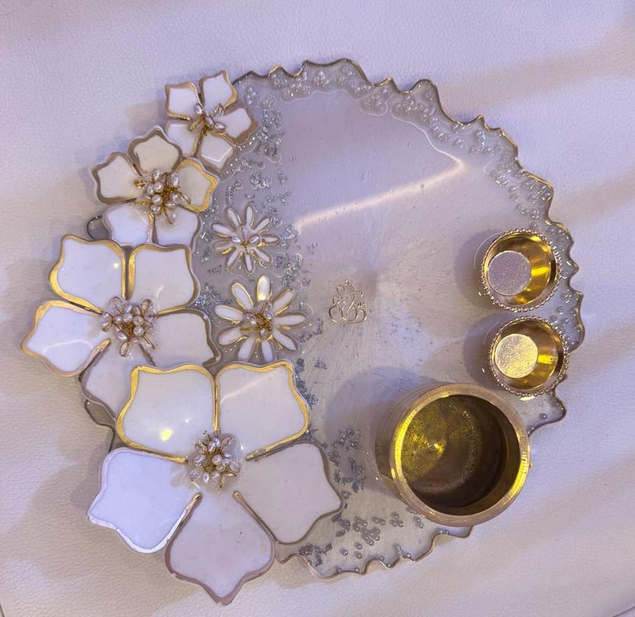 Resin 8 Inch Pooja Thali