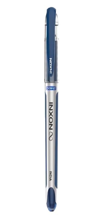 DOMS Inxon Blue Ball Pen | 0.7mm ULV Ink Technology | Smooth Writing Pen with Soft Rubberized Grip | Long-Lasting Ink Flow for School & Office Use -