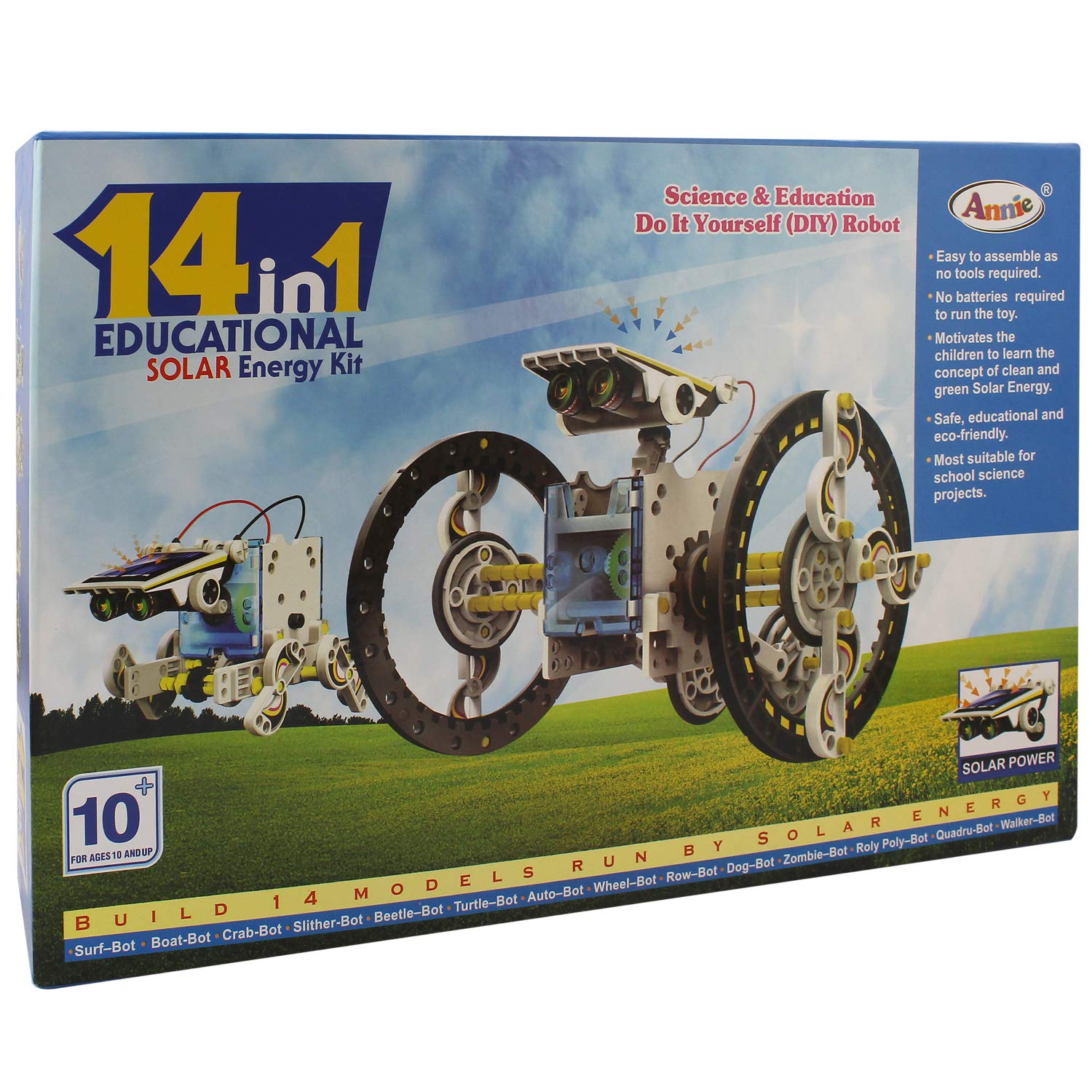Annie 14 in 1 Educational Solar Energy Kit – DIY STEM Science & Robotics Learning Toy for Kids