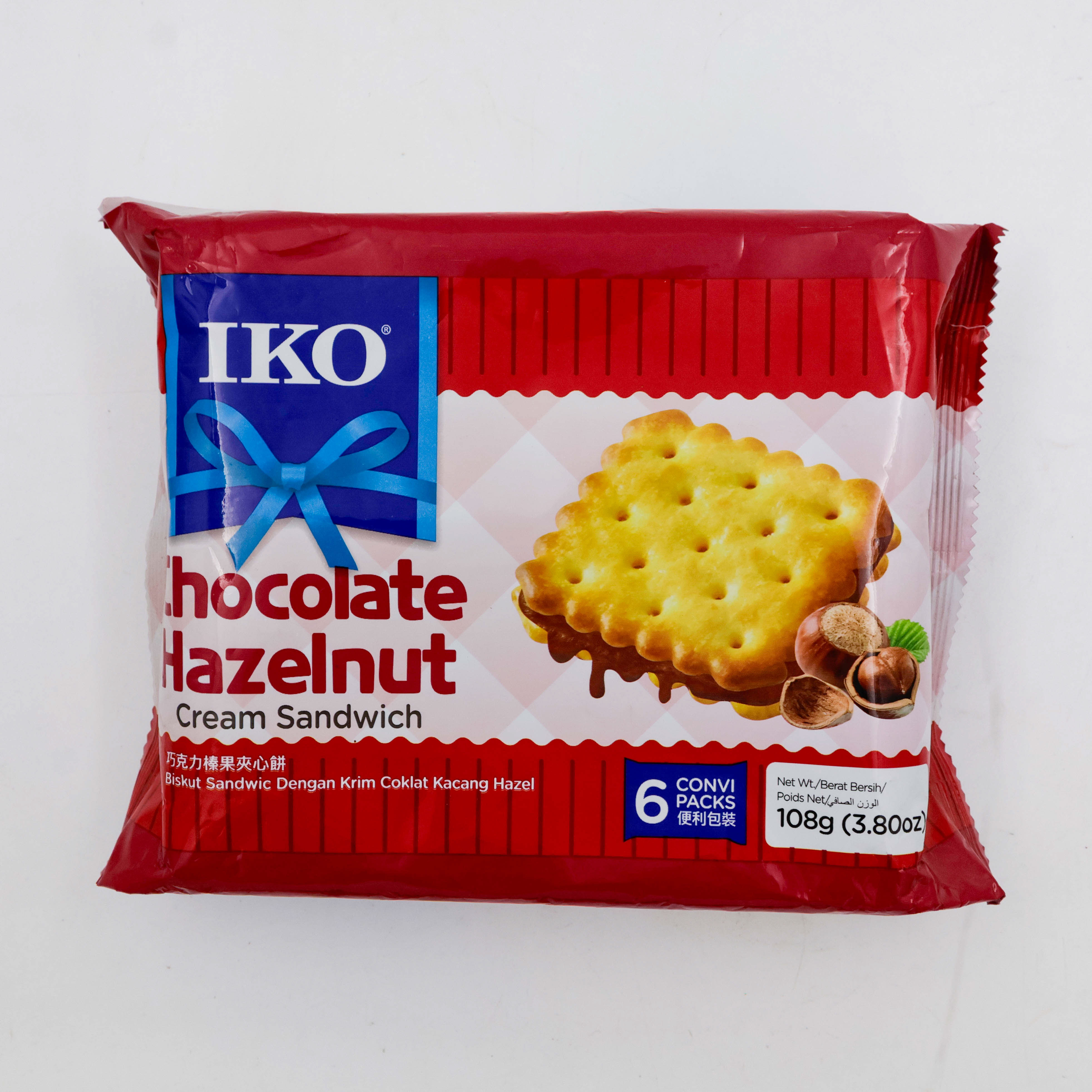 IKO Chocolate Hazelnut Cream Sandwich Biscuits  108g